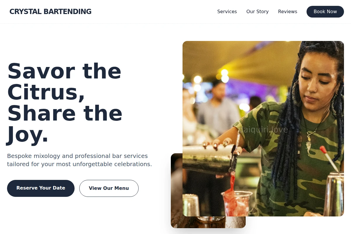Crystal Bartending